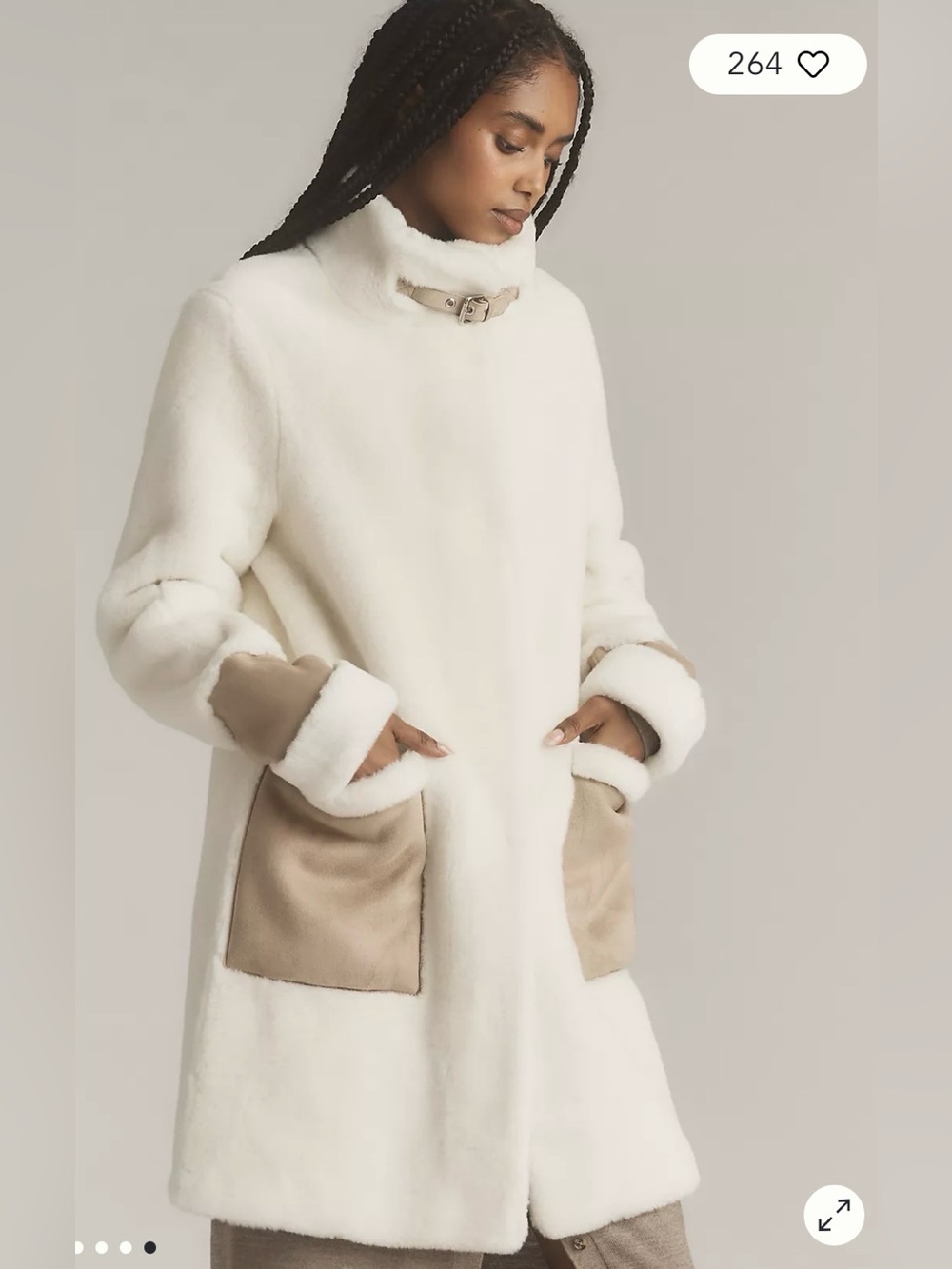 Soia & Kyo Anthropologie Fiala Sherpa Coat size Large - Picture 4 of 15